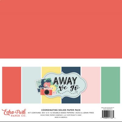 Echo Park Away We Go Cardstock - Solids Kit